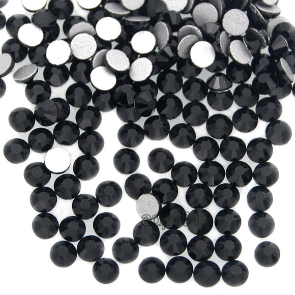 Top Quality Jet Black 02 Glass Crystal Rhinestone Flatbacks Non Hotfix – AD  Beads